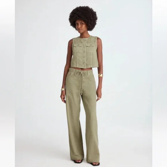 Madewell Superwide-Leg Jeans: Airy Denim Edition in Sagebrush 26 NWT - Picture 3 of 15